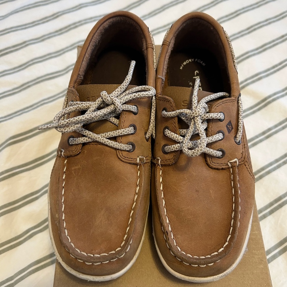 Sperry Tan Kids Boat Shoes